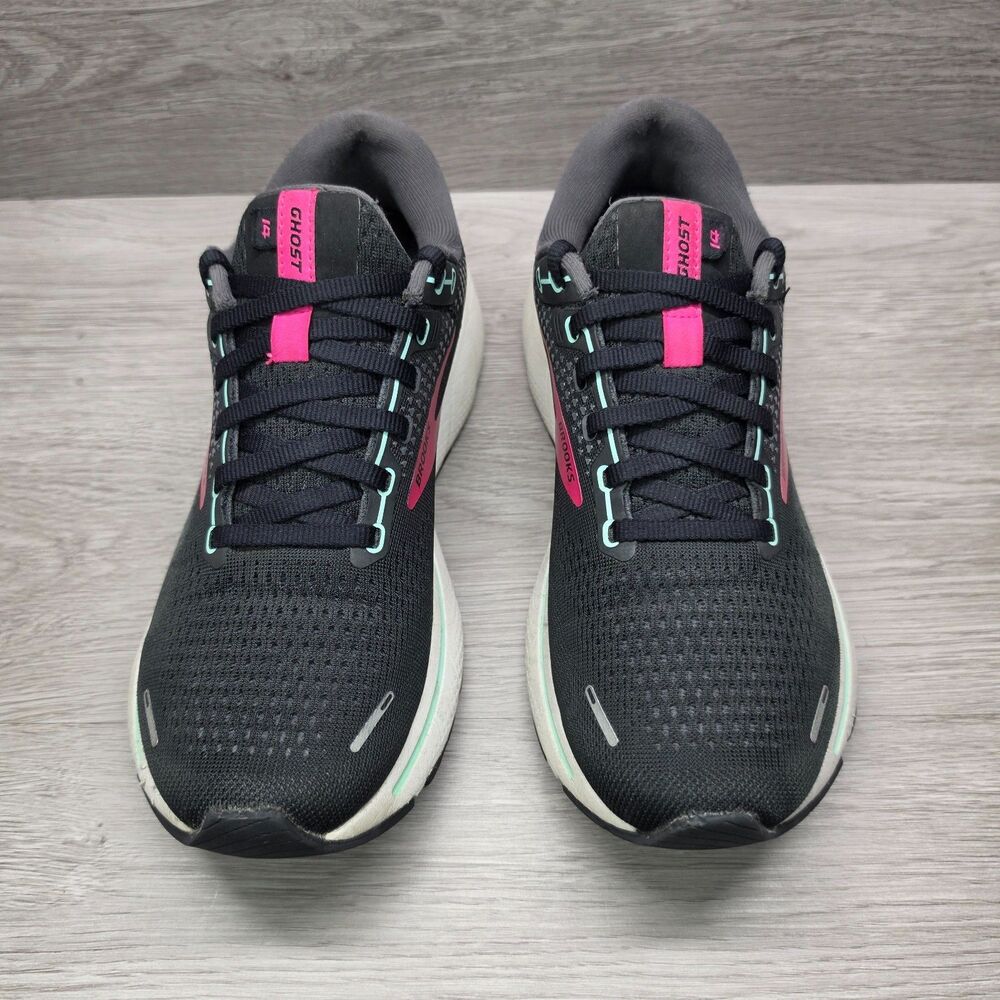 Brooks Ghost 14 Black Pink Women's 9 B Running Shoes Comfort Athleisure Training - Picture 11 of 11